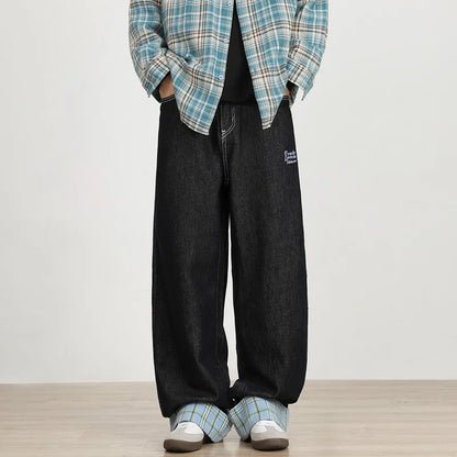 Luxury Straight & Sleek Patchwork Wide Leg Jeans