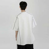 Stylish Loose Stripe Printed Short Sleeve T-Shirt