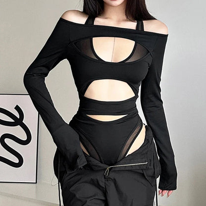 Goth Cyber Punk Dark Mesh T-Shirt