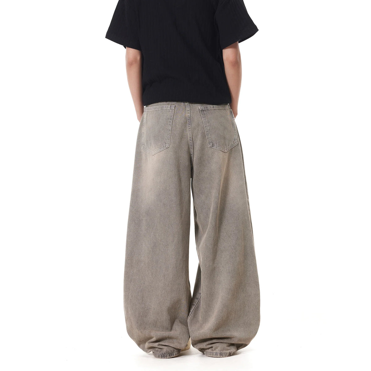 Arc Washed Grey Baggy Jeans