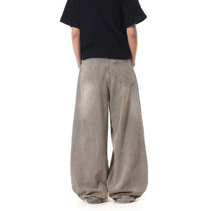 Arc Washed Grey Baggy Jeans
