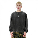 Long-sleeved Solid Color Oversized T-Shirt