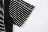 Lightweight Retro Striped Vintage Patchwork T-Shirt