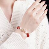 Vintage Lucky Red Agate Bracelet