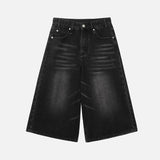 Streetwear Low Waist Wide Leg Denim Jorts