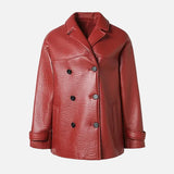 Autumn Loose Fit Genuine PU Leather Jacket