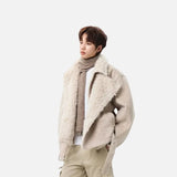 Chic High-End Turn Down Fur Collar Jacket