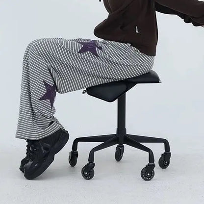 Wide Leg Star Print Japanese Style Sweatpants