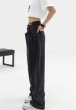 Black Baggy Women's High Waist Denim Pants