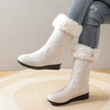 Winter Leather Snow Plush Sole Boot