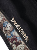 Baggy Bear Patchwork Denim Pants