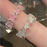 Y2K Twisted Star Open Ring