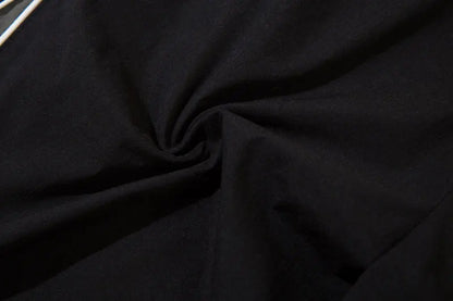 Y2K Black Patchwork Sports Pants