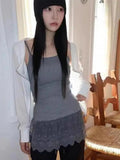 Lace Hem Slip Dress