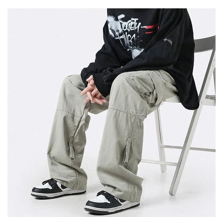 Oversized Zipper Cargo Pants