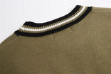 Elevated Cow Print Knit Round Collar Jumpers Sweater
