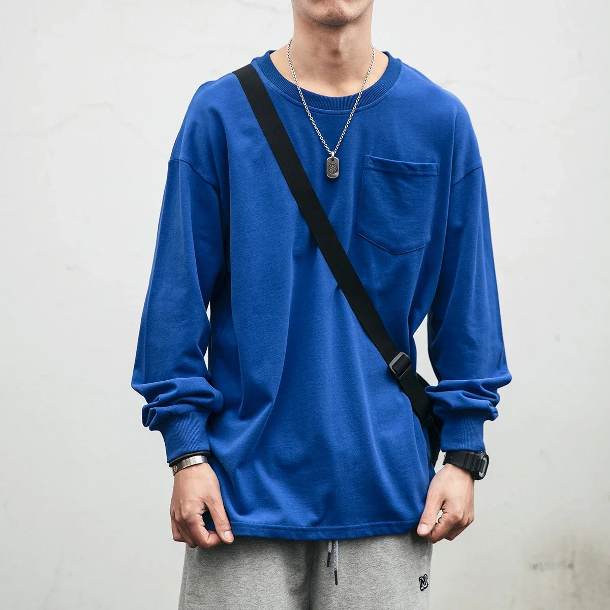 Versatile Blank Long Sleeve T-shirt