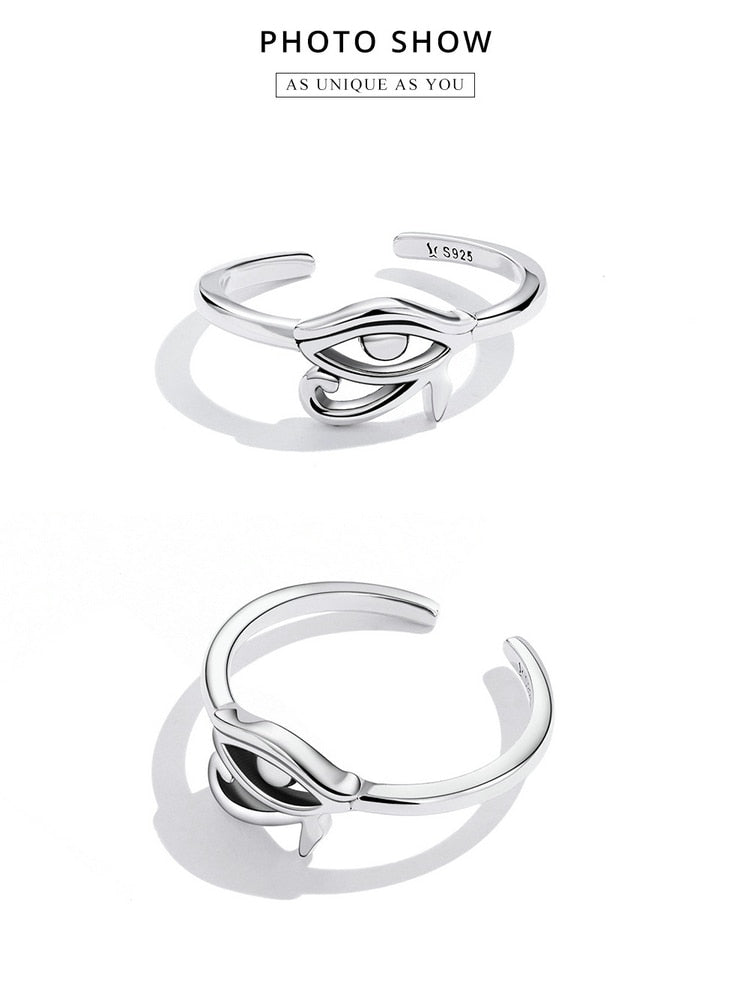 Eye of Horus Egypt 925 Sterling Silver Ring