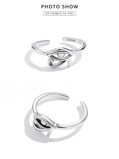 Eye of Horus Egypt 925 Sterling Silver Ring