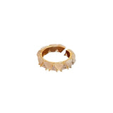 Luxury Zircon Opal Gold Open Ring