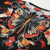 Butterfly Embroidery Vintage Hip Hop T-Shirt