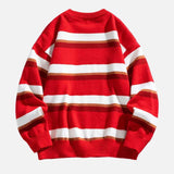 Winter Cozy Hip Hop Striped Knit Sweater