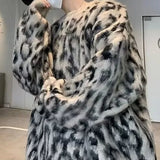 Trendy Cozy Vintage Classic Knit Mohair Sweater