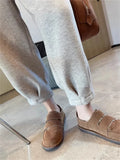 Casual Chic High Waisted Baggy Fleece Sweatpants