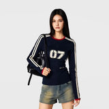 Women Cool Retro Patchwork Slim Fit T-Shirt