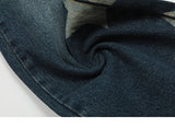 Ripped Side Stars Denim Pants