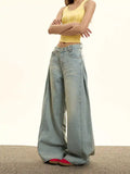 Women Long-lasting Oversize Ripped Blue Denim Jeans