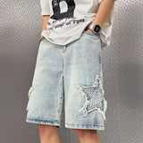 Yellow And Yellow Clay Star Patchwork Short