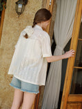 WOmen Hip Hop Chic Lace Detail Knit Cover-Up Cardigan