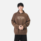 Cozy Winter Letter Print Kangaroo Hooded Sweater