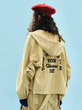 Trendy Casual Loose Hooded Windbreaker Jacket