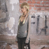 Vintage Grunge Distressed Knit Top