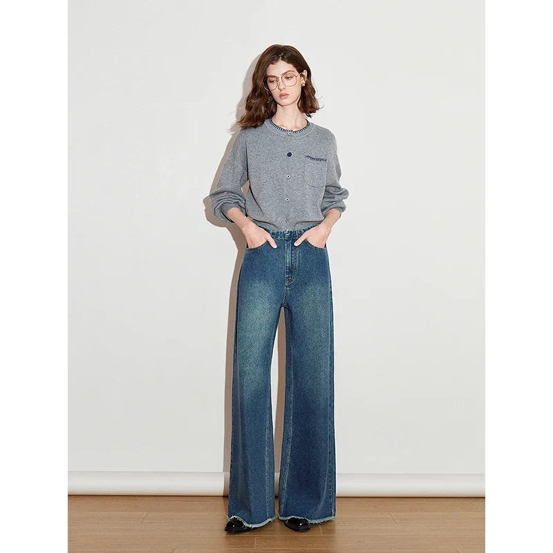 Retro Spring Denim Wide Leg Jeans