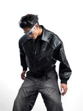Men's Stylish Zipper Faux Leather Jacket