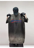 Vintage Embroidery Denim Hip Hop T-Shirt