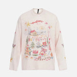 Flattering Graffiti Print Long Sleeve T-Shirt