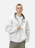 American Embroidered Loose Hooded Zip-Up Sweatshirt