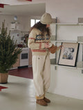 Cozy Vintage Christmas Argyle Knit Cardigan