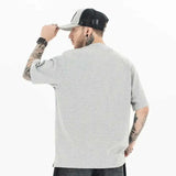 Trendy Leather Patchwork Double Pocket T-Shirt