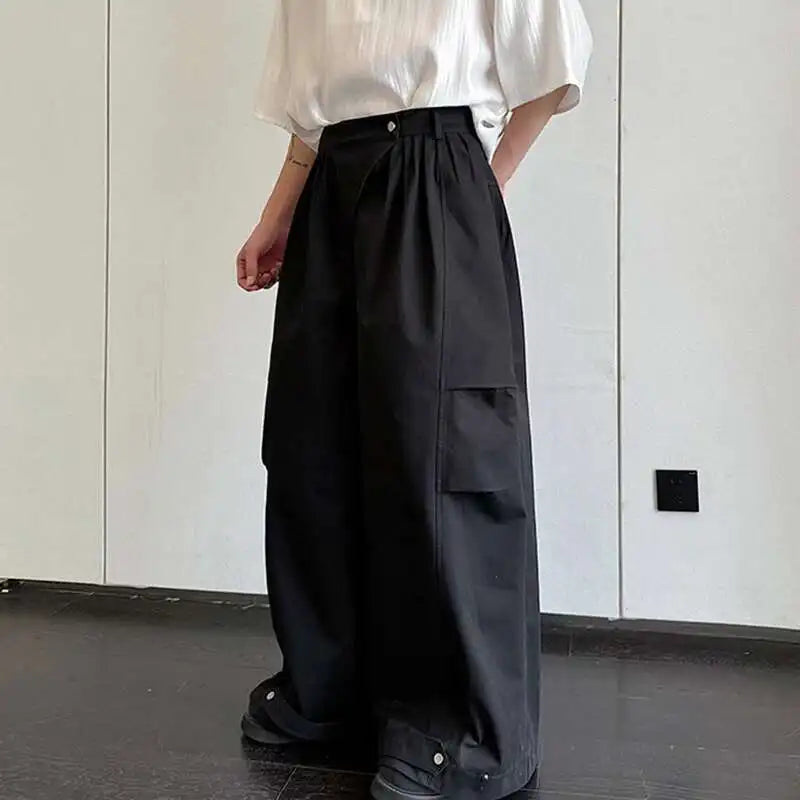 Casual Original Splicing Design Wide Leg Pants