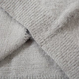 details of the gray Vintage Zipper Spider Web Sweater showing the fabric