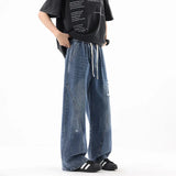 Durable Loose Wide Leg Washed Denim Jeans