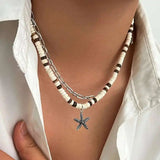 Creative Trendy Coconut Husk Starfish Necklace