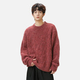 Chunky Mohair Cable Solid Color Knit Sweater