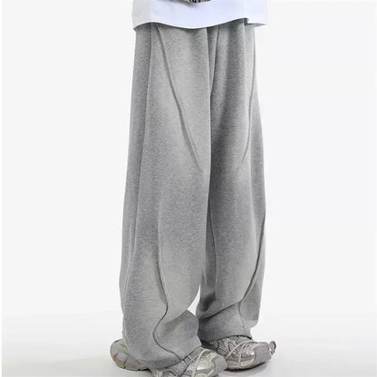 Vintage Pleated Straight Pants Korean