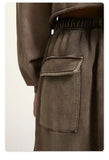 Women's Washed Loose Slit Long Skirt